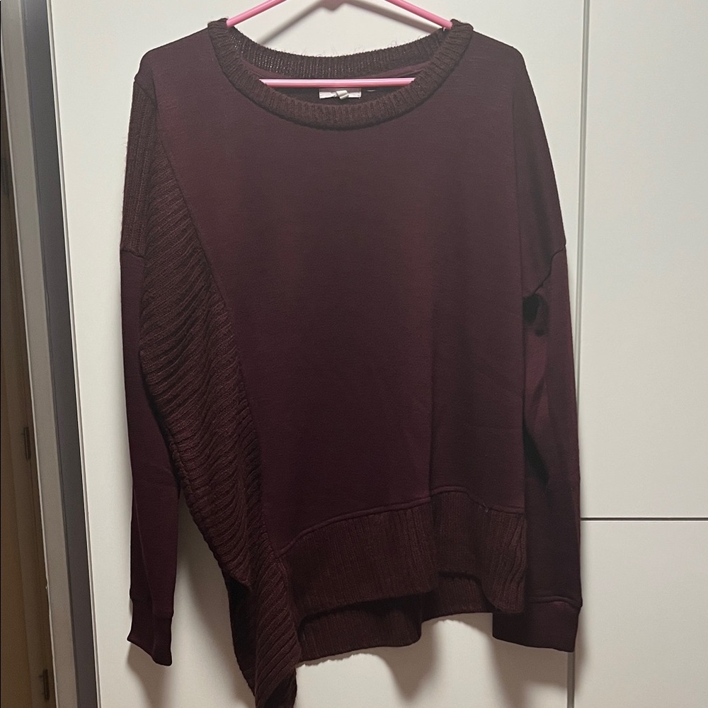 Maurices Deep Burgundy Crew Neck Sweater